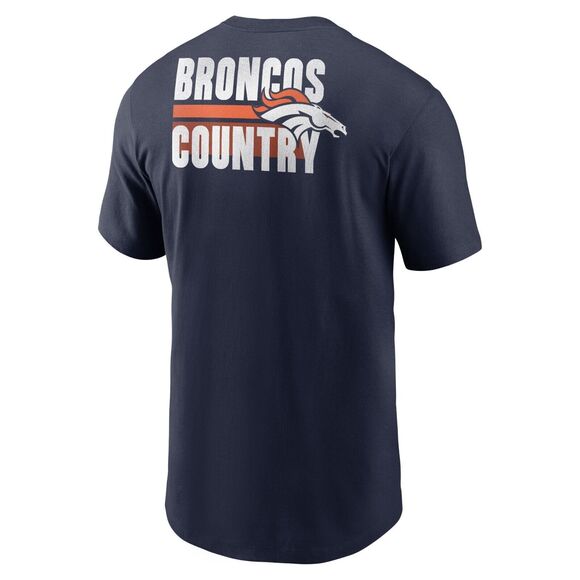Men's Nike Navy Denver Broncos Blitz Essential T-Shirt S - Picture 3 of 3